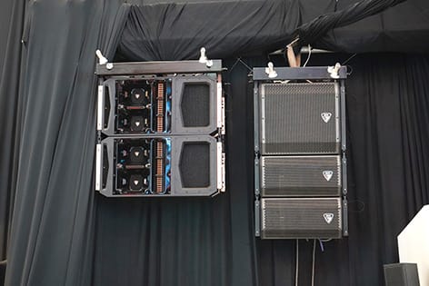 rhyme line array loudspeaker audio sound system audiopro indonesia lokal